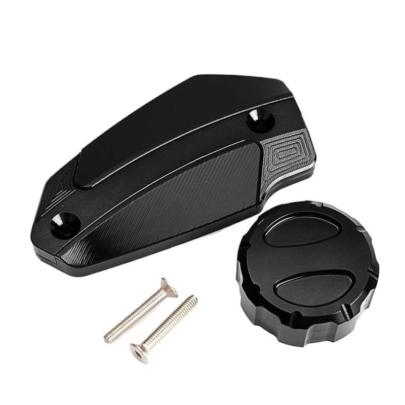 Bremsflüssigkeitsdeckel Öl Tank Abckung Motorrad Hinten Vorne Brems Reservoir Kupplung Flüssigkeit Kappe Für K&awasaki Für Z650 Für Z900 Für Z 650 900 2017-2024(1set-Black) von DUSHUO