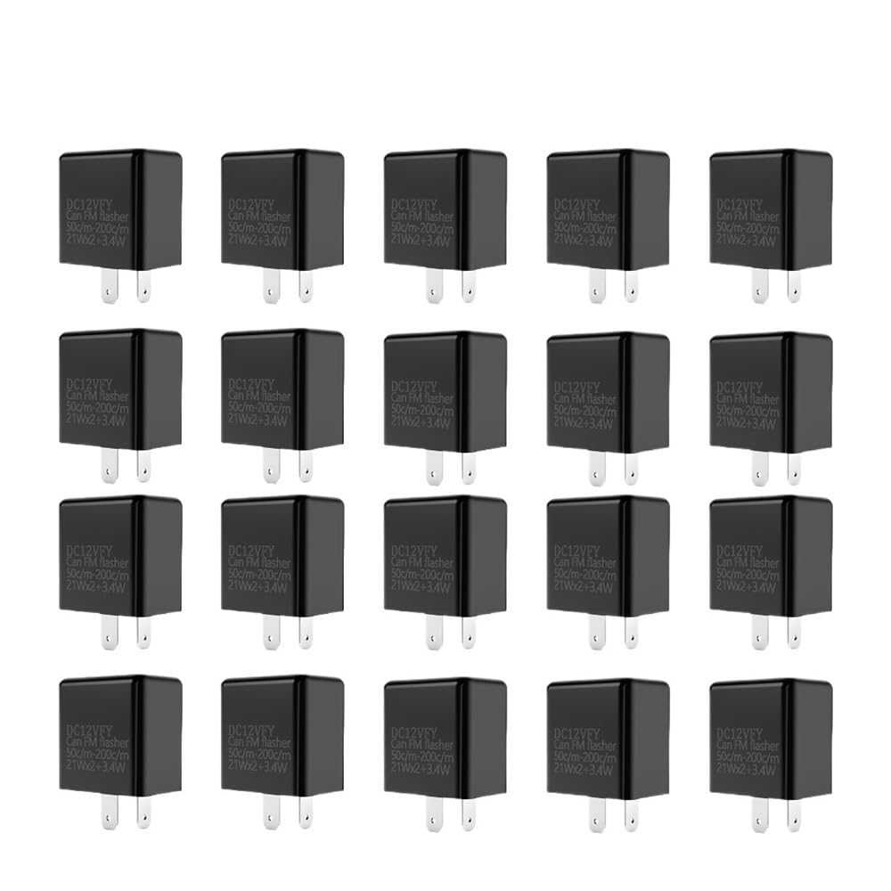 DUSHUO Relais 12V Motorrad Relais Motorrad Relais Zubehör(20Pcs Black) von DUSHUO