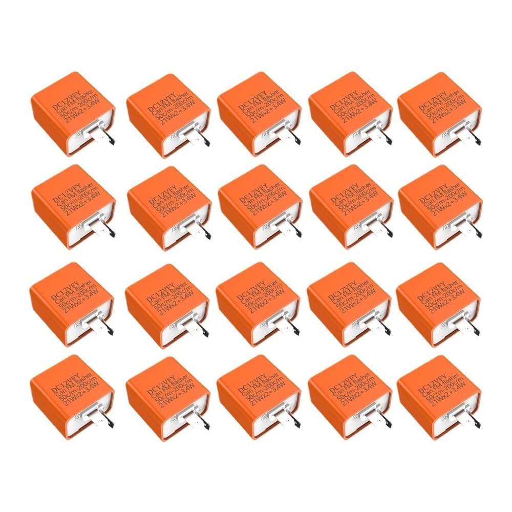 DUSHUO Relais 12V Motorrad Relais Motorrad Relais Zubehör(20Pcs Orange) von DUSHUO