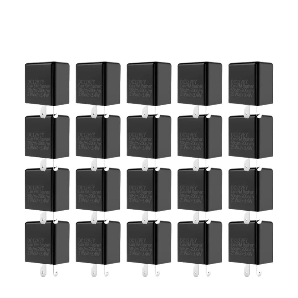 DUSHUO Relais DV 12V Motorrad-Relais Verstellbare -Relais Zubehör(Black 20pcs) von DUSHUO