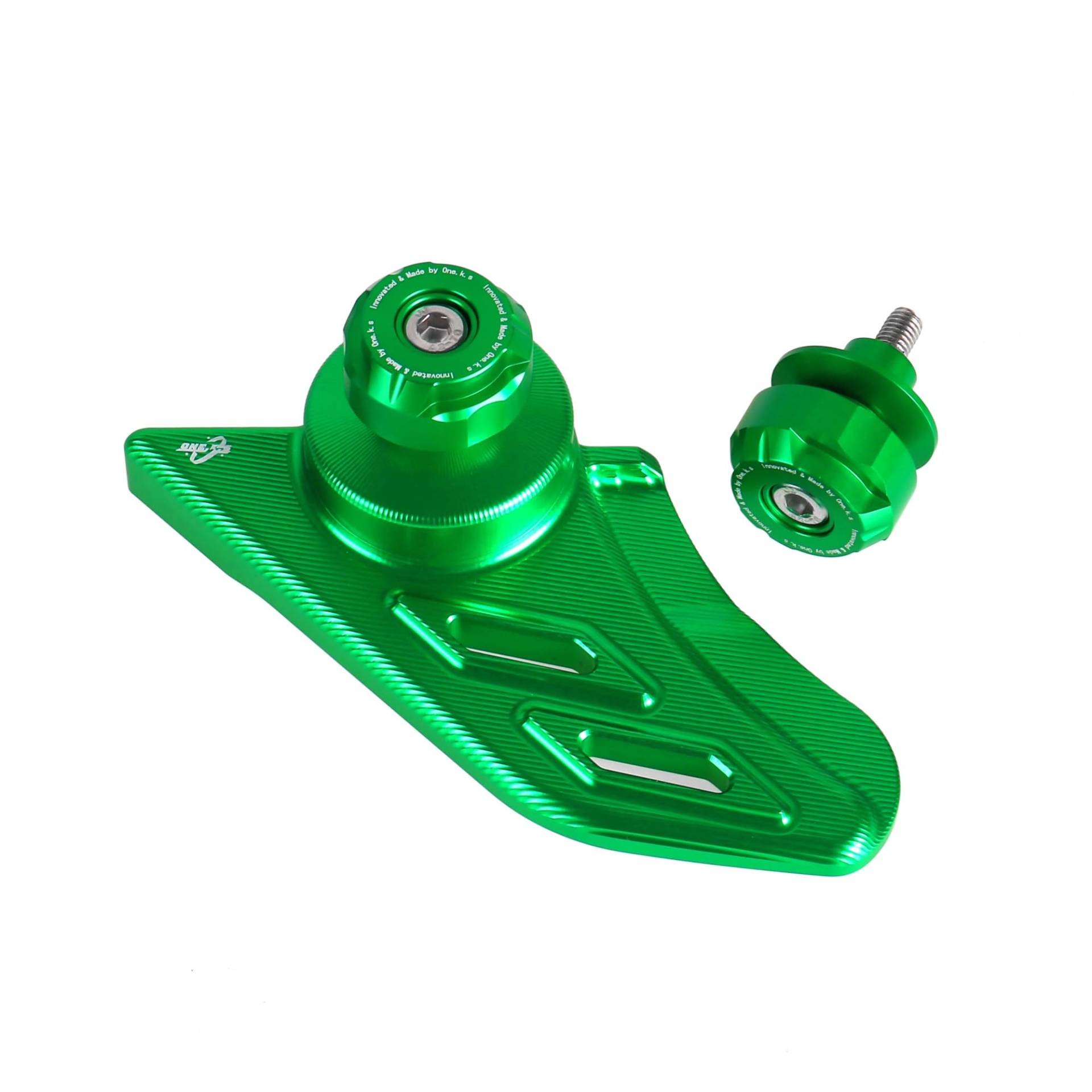 Kettenschieber Hinten Motorräder Universal Unterer Kettenschutz Für Y&amaha Für K&awasaki Für S&uzuki(Green-M6-M8-M10) von DUSHUO