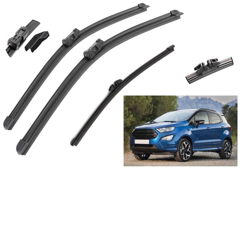 DVOLTS Wischer Scheibenwischer Für Ford Ecosport MK2 II 2017-2021 22 "+ 16" + 11 "vorne Hinten Wischerblätter Bürstenschneider Zubehör von DVOLTS