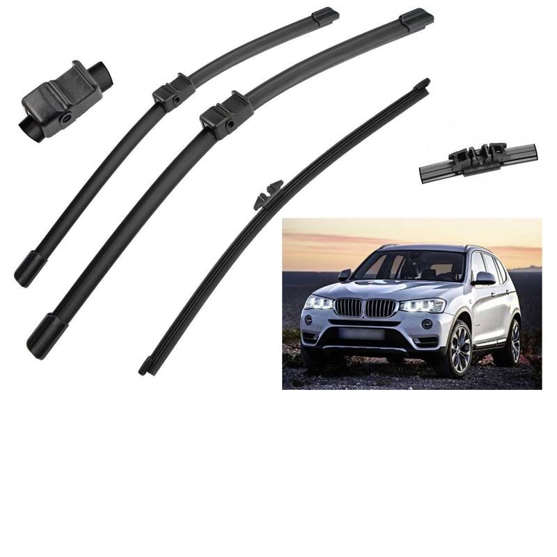 DVOLTS Wischer Scheibenwischer Für BMW X3 F25 2010-2017 26 "+ 20" + 13 "vorne Hinten Wischerblätter Bürstenschneider Zubehör von DVOLTS