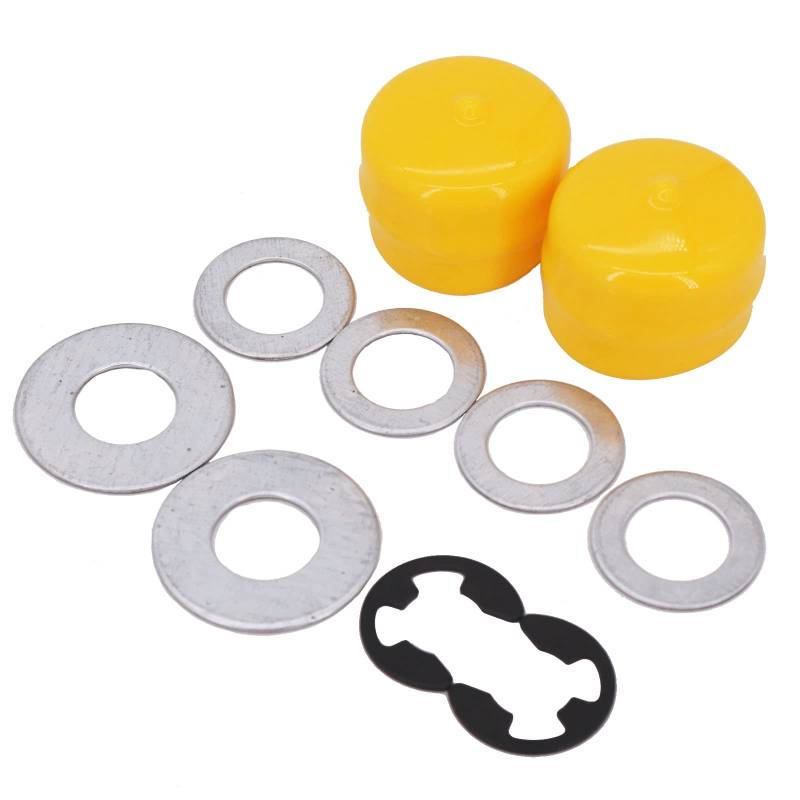 DVPARTS Vorderradachse, Hardware-Kit für John Deere M143338 GX21931 R27434 24H1391 Z9972H M123254 – Nabenkappen Druckscheiben & E-Clips von DVPARTS