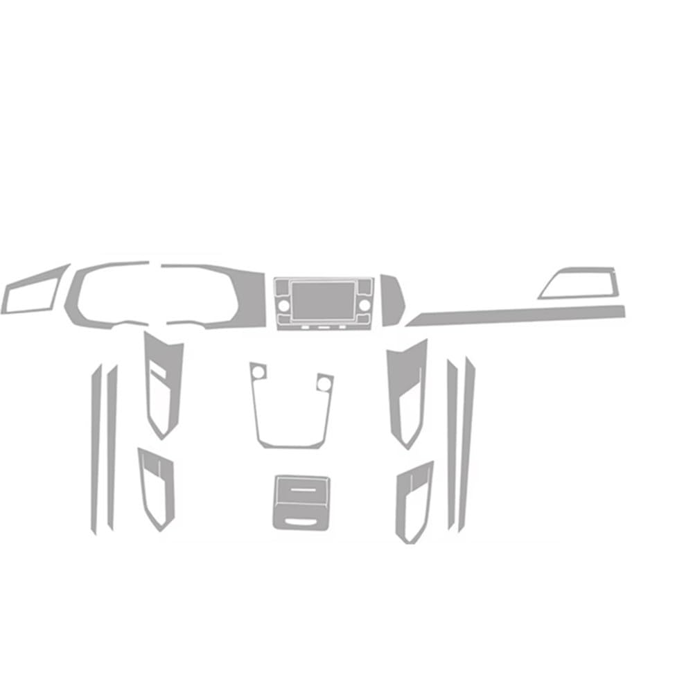 Dekorblenden Mittelkonsole Kompatibel Mit Vw Für J&etta 2019 2020 2021 2022 2023 1 Stück Links Und Rechts Autoaufkleber Mittelkonsole Bildschirm, Armaturenbrett Getriebezubehör(Left hand drive) von DWBXRRQS