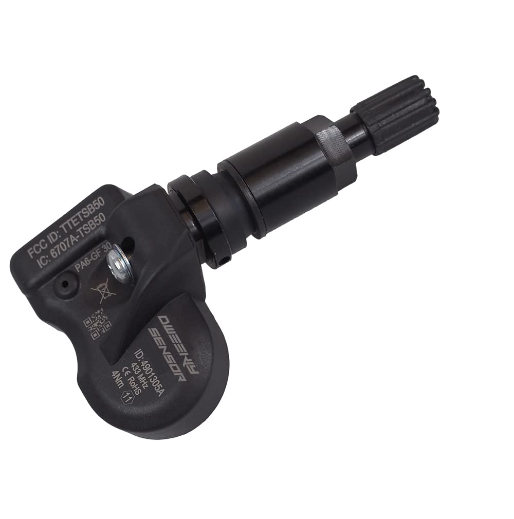 DWEEKIY RDKS/TPMS Sensor – Reifendruckkontrollsystem passen für BMW 2 Serie (2er Coupe / 2er Cabriolet / M2) - Typ [F22 / F23 / F87] - Zeitraum 11/2013 bis EOP* - 1 Sensor mit Metallventil schwarz von DWEEKIY