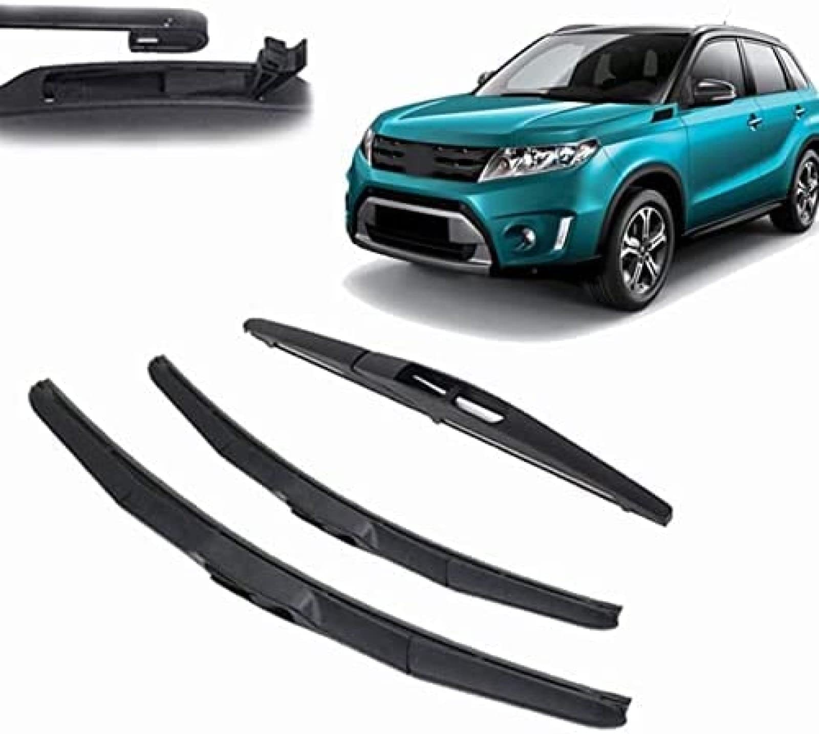 Auto-Front- und Heckscheibenwischer-Set, für Suzuki, für Vitara MK4 2015 2016 2017 2018 2019 2020 Windschutzscheibe Scheibenwischerblatt von DWEIAN