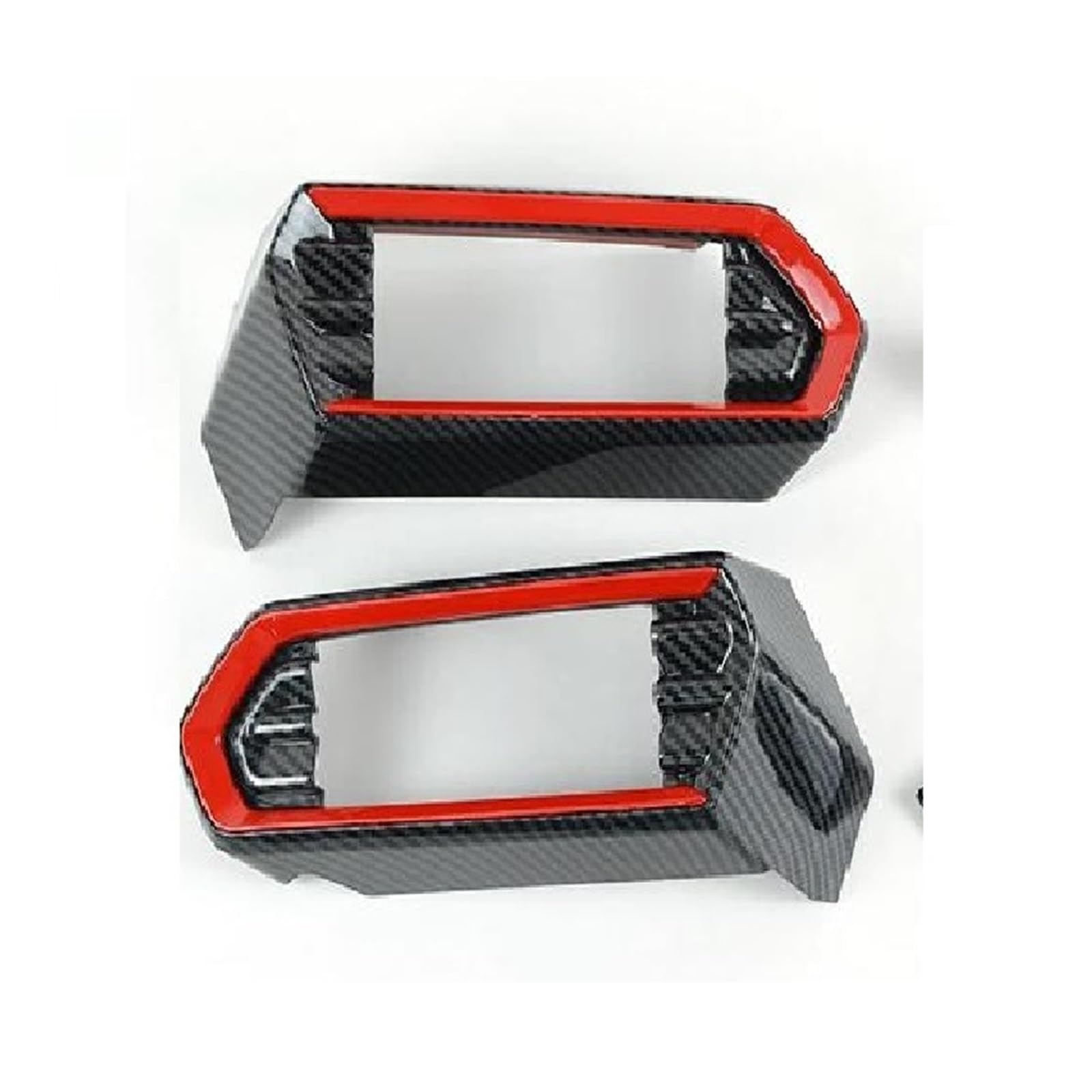 DWGVHGVW Für A3 8Y 2021-2022 LHD Carbon Schwarz Rot Aufkleber Auto Armaturenbrett Seite Klimaanlage Outlet Vent Rahmen Dekoration Abdeckung Trim von DWGVHGVW