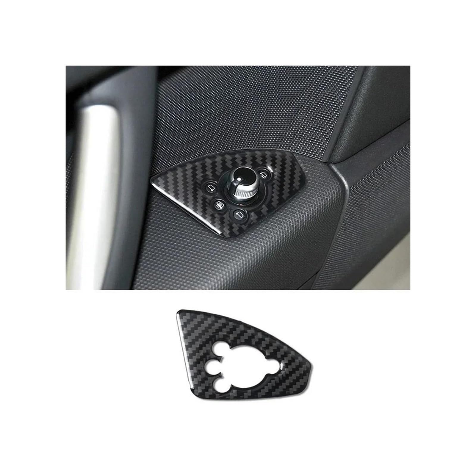 DWGVHGVW Für TT 8N 8J Mk1 Mk2 Mk3 TT RS 2008-2014 Carbon Fiber Auto Innen Tür Lock Taste Abdeckung Trim Aufkleber(RHD) von DWGVHGVW