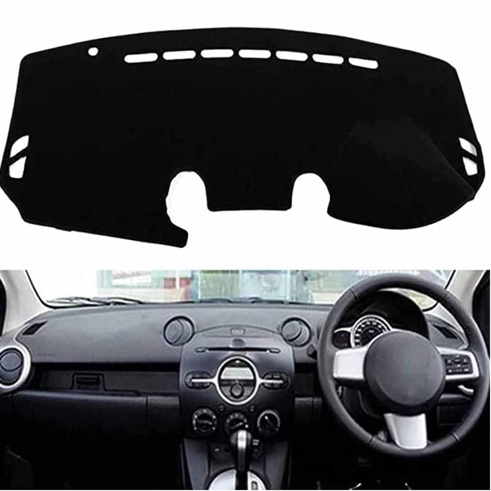 Auto-Armaturenbrett-Abdeckung für Mazda 2 2007-2015, Auto-Armaturenbrett, Rutschfester Teppich, reflektierendes Pad. von DWGVRBC