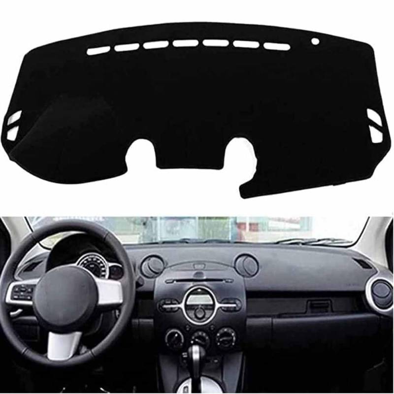 Auto-Armaturenbrett-Abdeckung für Mazda 2 2007-2015, Auto-Armaturenbrett, Rutschfester Teppich, reflektierendes Pad. von DWGVRBC