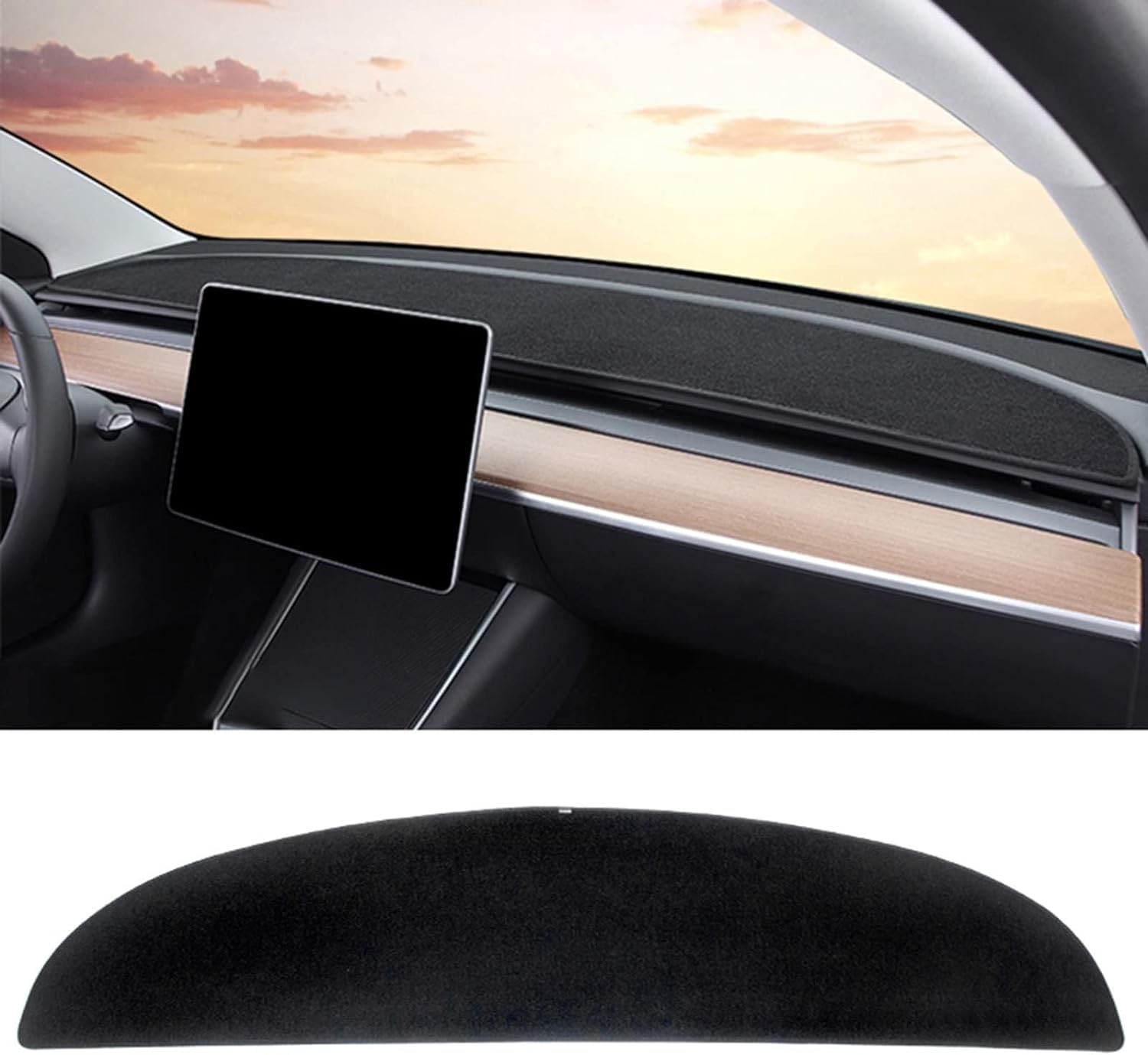 Auto-Armaturenbrett-Abdeckung für Tesla Model Y 2021 2022, Auto-Armaturenbrett, Rutschfester Teppich, reflektierendes Pad. von DWGVRBC