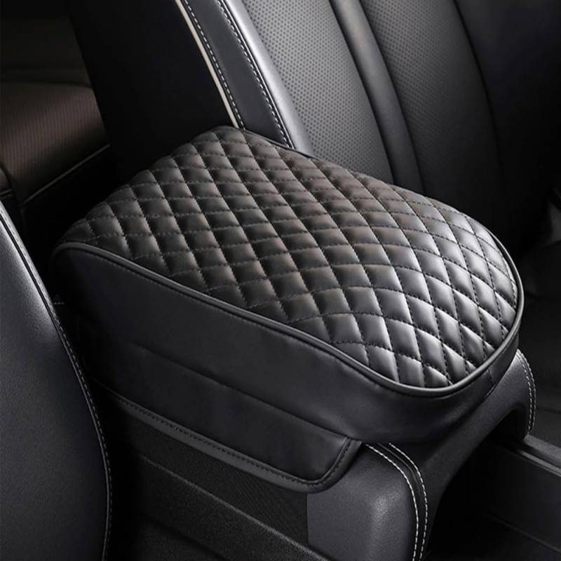 Auto Armlehnen Auflage für Fiat 500 Type 2012-2025, PU-Leder Auto Mittelkonsole Polster Memory Cotton Car Armrest Box Pad. von DWGVRBC