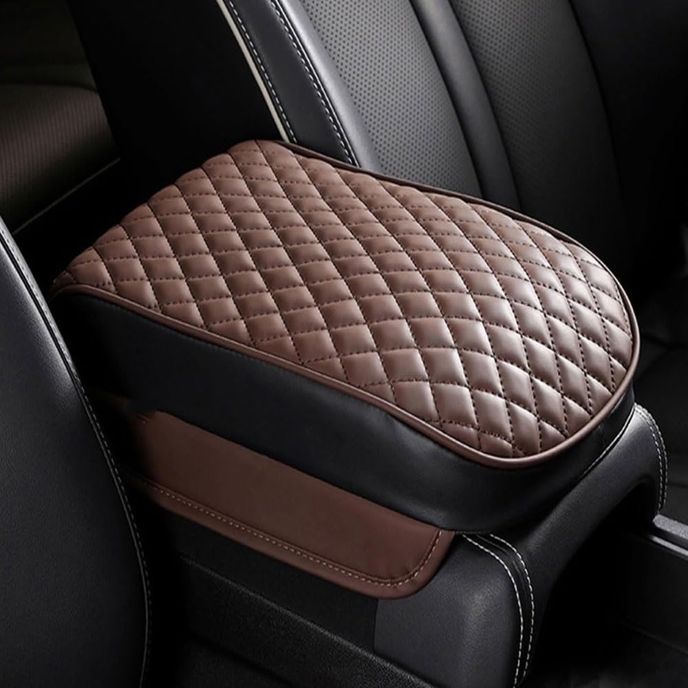 Auto Armlehnen Auflage für Jaguar XJ X351 X358 XJ SWB 2007-2020, PU-Leder Auto Mittelkonsole Polster Memory Cotton Car Armrest Box Pad. von DWGVRBC