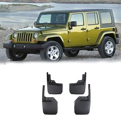 Auto Schmutzfänger für Jeep Wrangler Sahara JL JK 2004-2017, Vorder-und Hinterräder Kotflügel Spritzschutz Protektoren, Schlamm spritzwassergeschützte Platte. von DWGVRBC