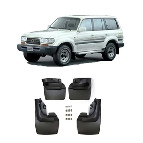 Auto Schmutzfänger für Toyota Land Cruiser LC70 LC80 LC100 LC200 LC300 FJ200 1990-2023, Vorder-und Hinterräder Kotflügel Spritzschutz Protektoren, Schlamm spritzwassergeschützte Platte. von DWGVRBC