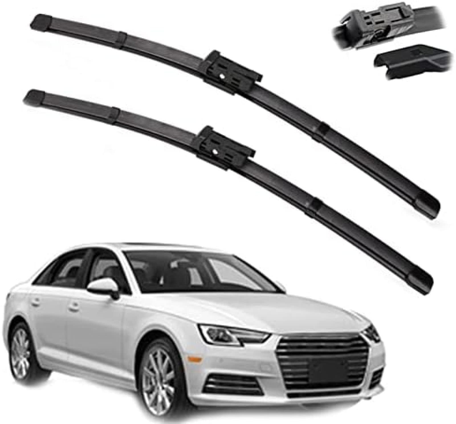 Auto Wischer Für Audi A4 B8 B9 2008-2013 2014 2015 2016 24 "+ 20", Wischer Vorne Wischer Set Windschutzscheibe Fenster Wischerblätter, Scheibenwischer vorne. von DWGVRBC