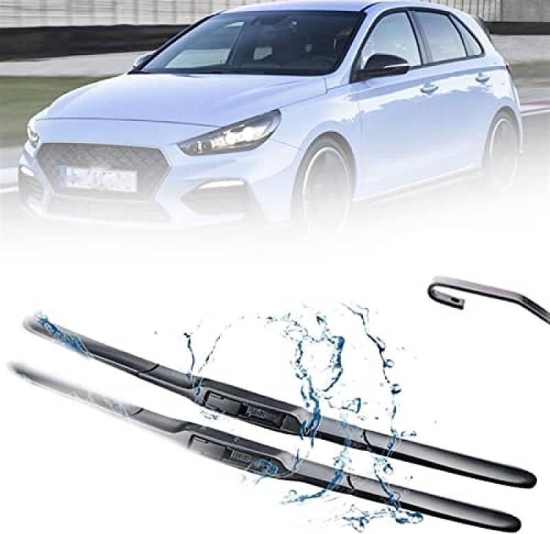 Auto Wischer Für Hyundai I30N 2018 2019 2020 2021 2022 26"+16", Wischer Vorne Wischer Set Windschutzscheibe Fenster Wischerblätter, Scheibenwischer vorne. von DWGVRBC