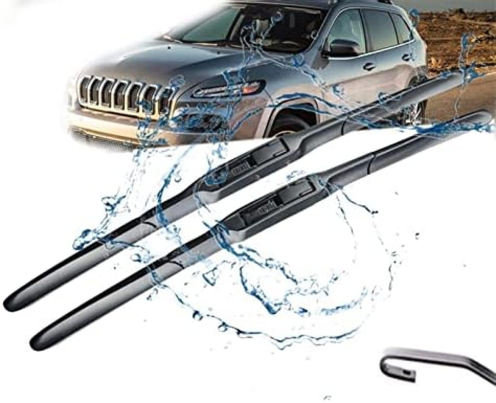 Auto Wischer Für Jeep Cherokee KL 2014-2019 26 "+ 18", Wischer Vorne Wischer Set Windschutzscheibe Fenster Wischerblätter, Scheibenwischer vorne. von DWGVRBC