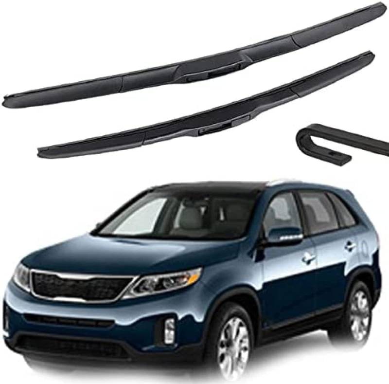 Auto Wischer Für Kia Sorento 2010 2011 2012 2013 2014 24"+20", Wischer Vorne Wischer Set Windschutzscheibe Fenster Wischerblätter, Scheibenwischer vorne. von DWGVRBC