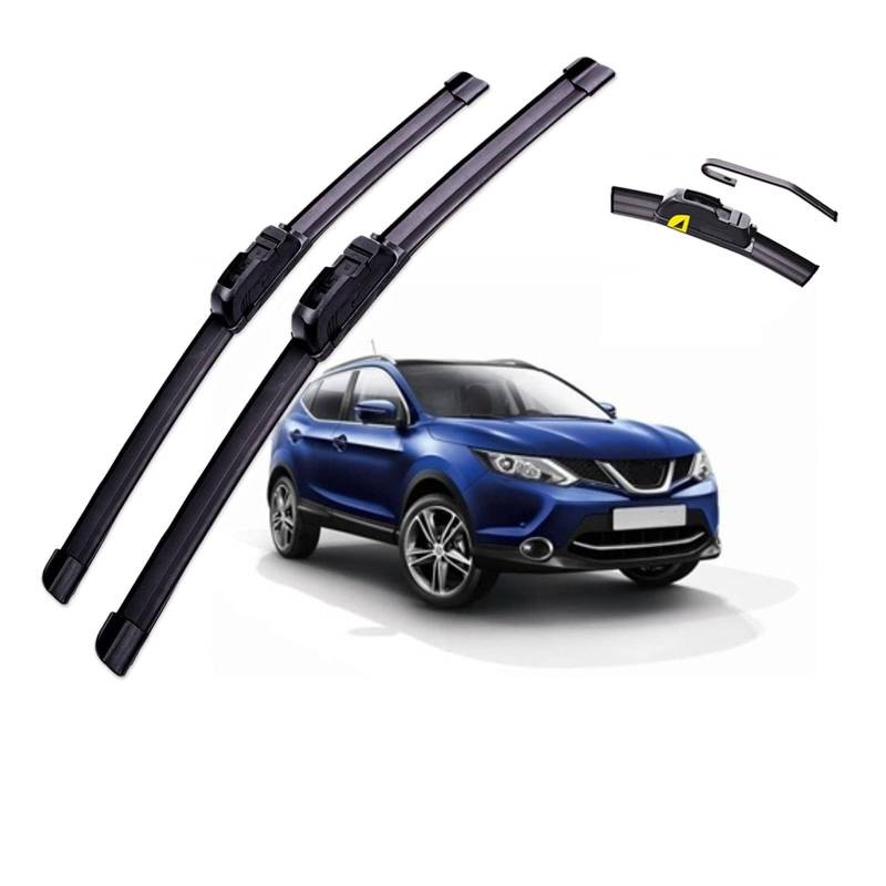 Auto Wischer Für Nissan Qashqai J11 2013 2014 2015 2016 2017 2018 2019 2020, Wischer Vorne Wischer Set Windschutzscheibe Fenster Wischerblätter, Scheibenwischer vorne. von DWGVRBC