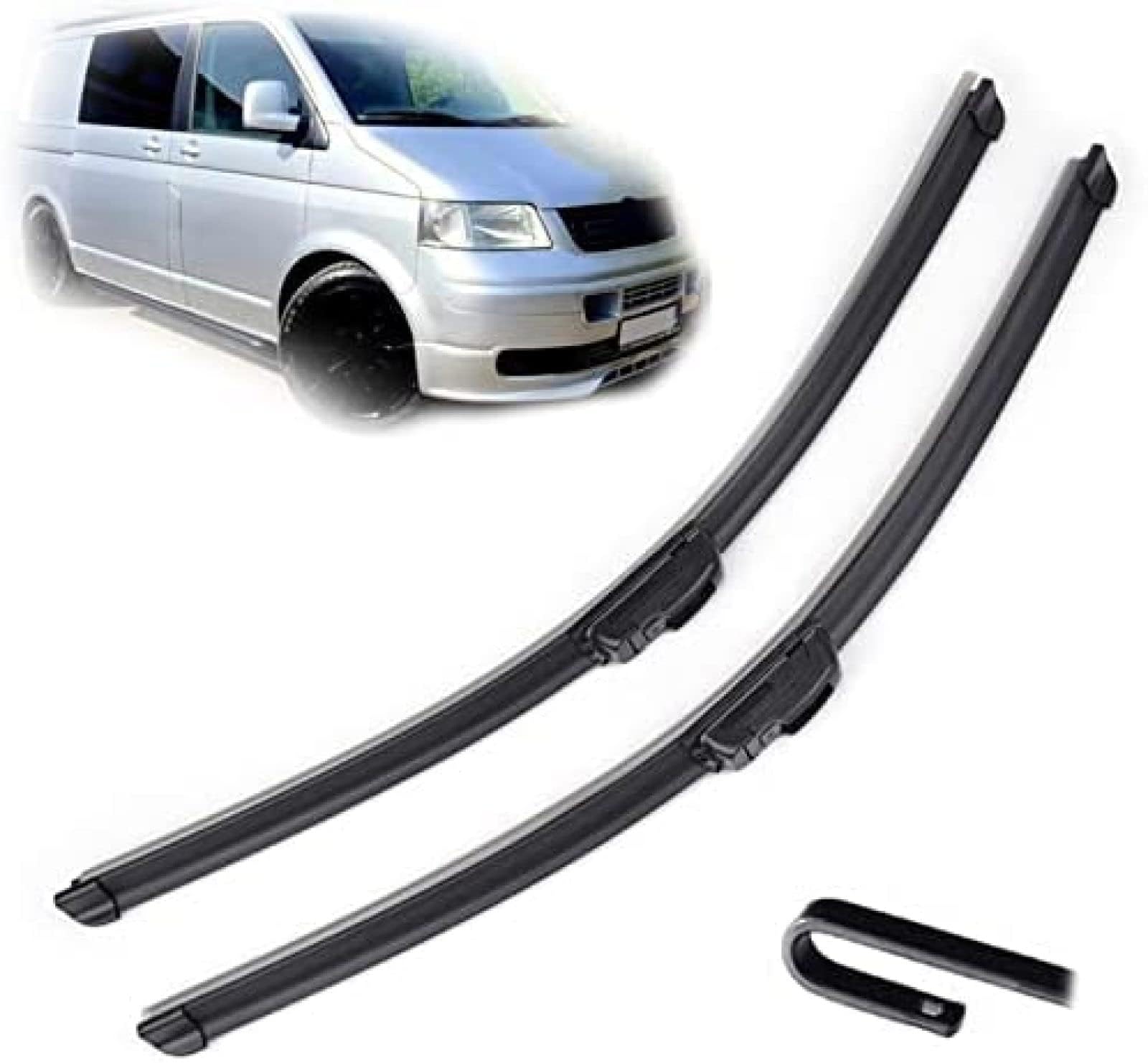 Auto Wischer Für VW Transporter Multivan T5 2006 2007 2008 2009 2010 2011 2012 2013 24"+24", Wischer Vorne Wischer Set Windschutzscheibe Fenster Wischerblätter, Scheibenwischer vorne. von DWGVRBC