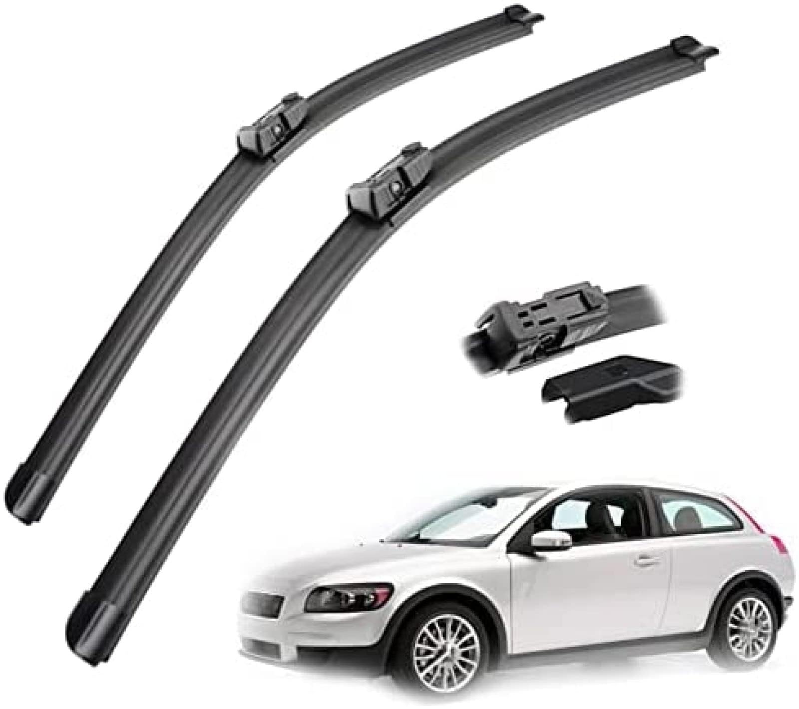 Auto Wischer Für Volvo C30 2006 2007 2008 2009 2010 2011 2012 2013 26"+20", Wischer Vorne Wischer Set Windschutzscheibe Fenster Wischerblätter, Scheibenwischer vorne. von DWGVRBC