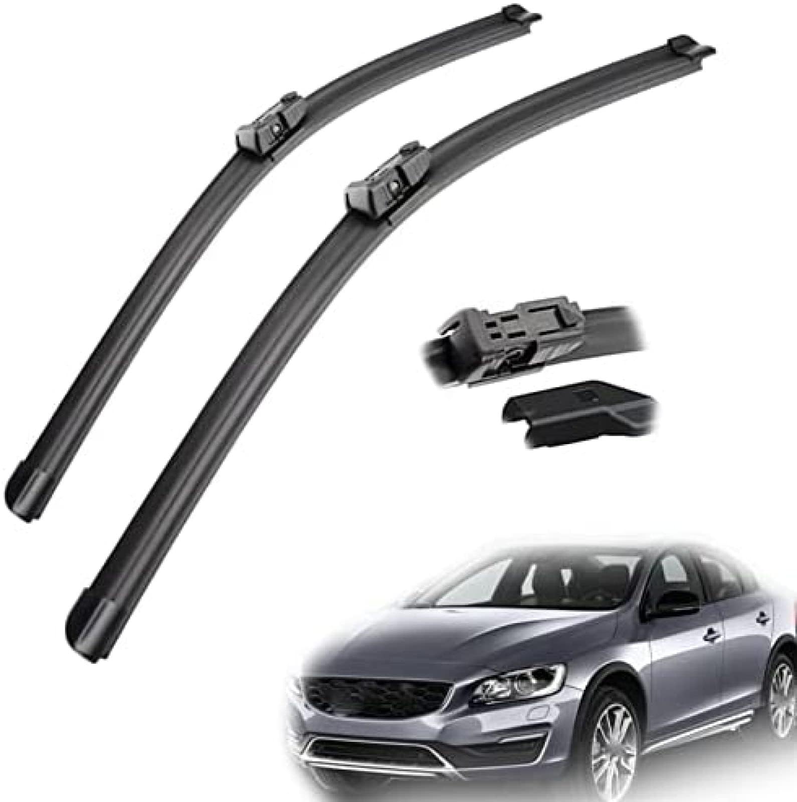 Auto Wischer Für Volvo S60 II 2010 2011 2012 2013 2014 2015 2016 2017 2018 26" 20", Wischer Vorne Wischer Set Windschutzscheibe Fenster Wischerblätter, Scheibenwischer vorne. von DWGVRBC