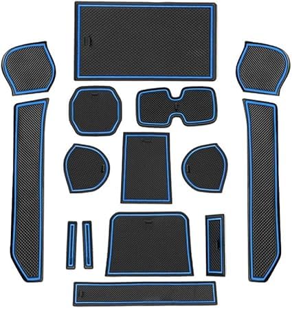 Gummimatten Türschlitzmatte für Suzuki Ignis 2017-2022 (15pcs/Pack (Blue)), Antirutschmatten Mittelkonsolen Rutschmatten TürnahtMatte Getränkehalter Matte. von DWGVRBC