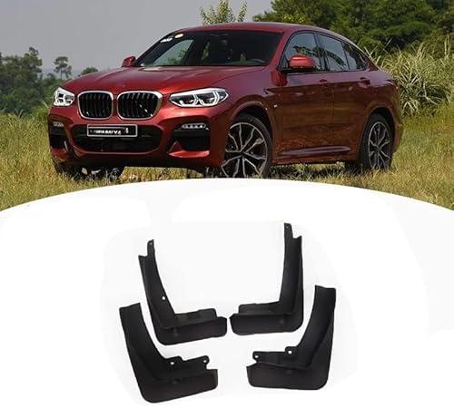 Schmutzfänger Kotflügel für BMW X4 F26 G02 2014-2022, Auto Spritzlappen Vorne Hinten Klappen zubehör. von DWGVRBC