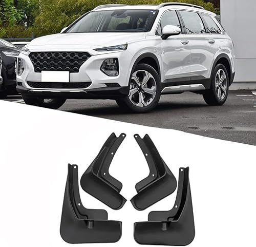 Schmutzfänger Kotflügel für Hyundai Santa Fe 2013-2021, Auto Spritzlappen Vorne Hinten Klappen zubehör. von DWGVRBC