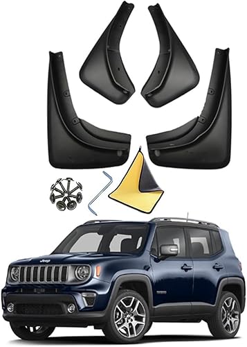 Schmutzfänger Kotflügel für Jeep Renegade 2016-2023, Auto Spritzlappen Vorne Hinten Klappen zubehör. von DWGVRBC