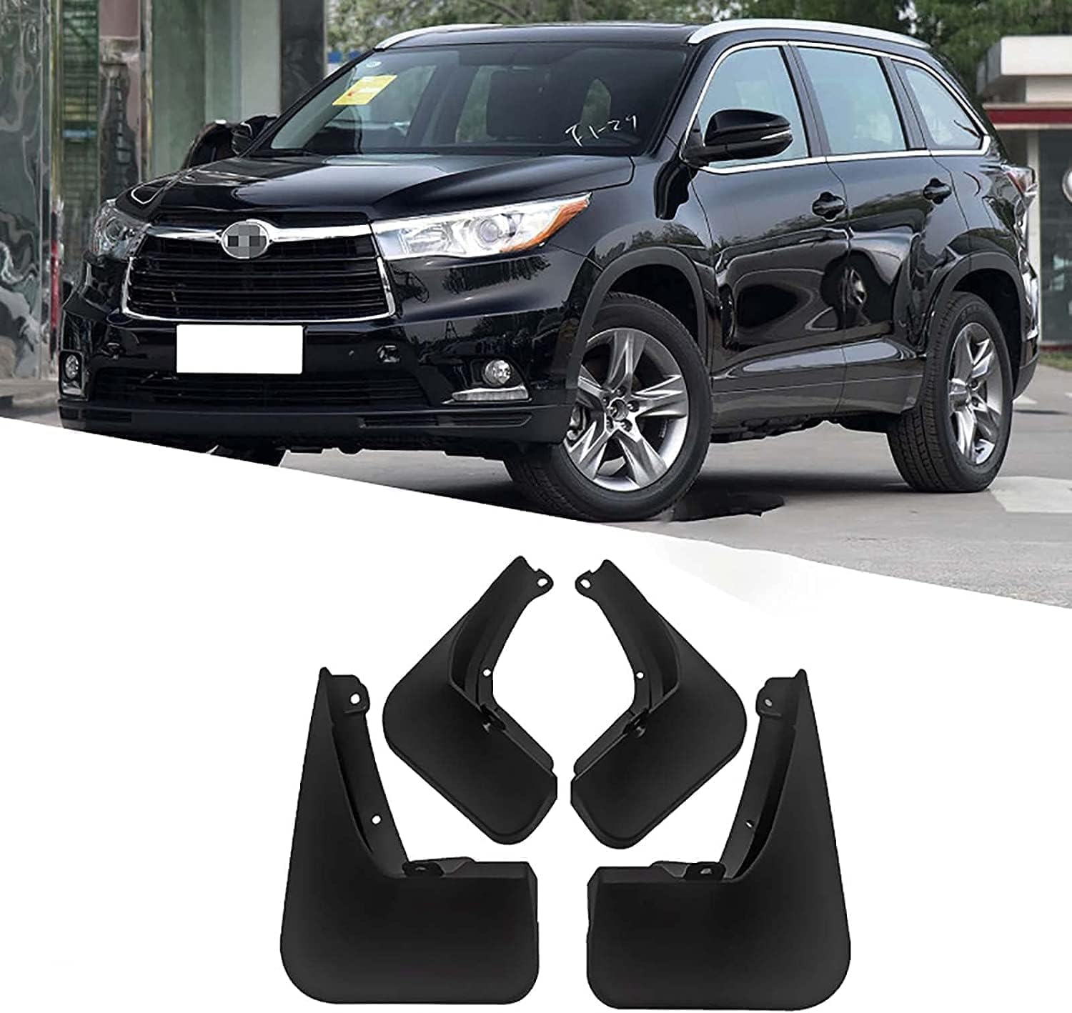 Schmutzfänger Kotflügel für Toyota Highlander 2015-2020 Spritzschutz Vorne Hinten Schutz Mudguard, Auto Spritzlappen Vorne Hinten Klappen zubehör. von DWGVRBC