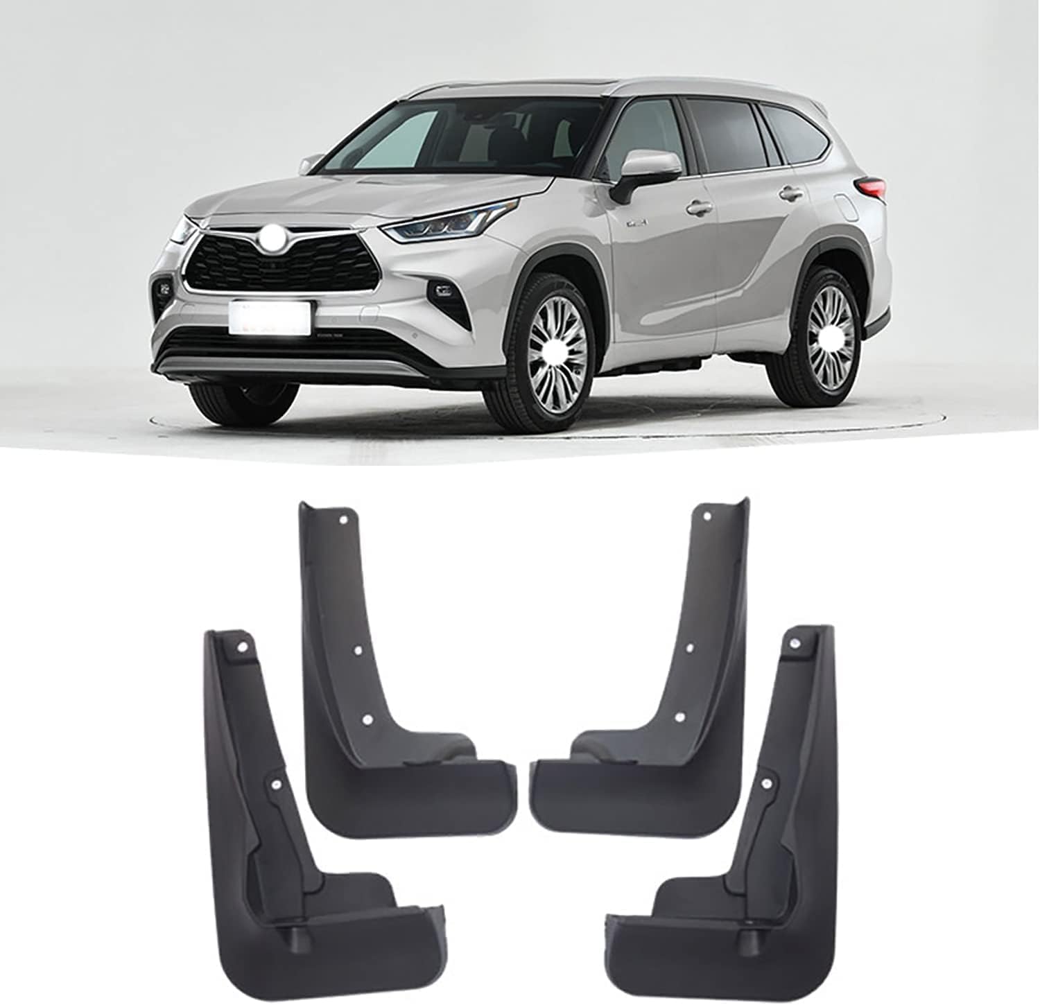 Schmutzfänger Kotflügel für Toyota Highlander 2021-2022 Spritzschutz Vorne Hinten Schutz Mudguard, Auto Spritzlappen Vorne Hinten Klappen zubehör. von DWGVRBC