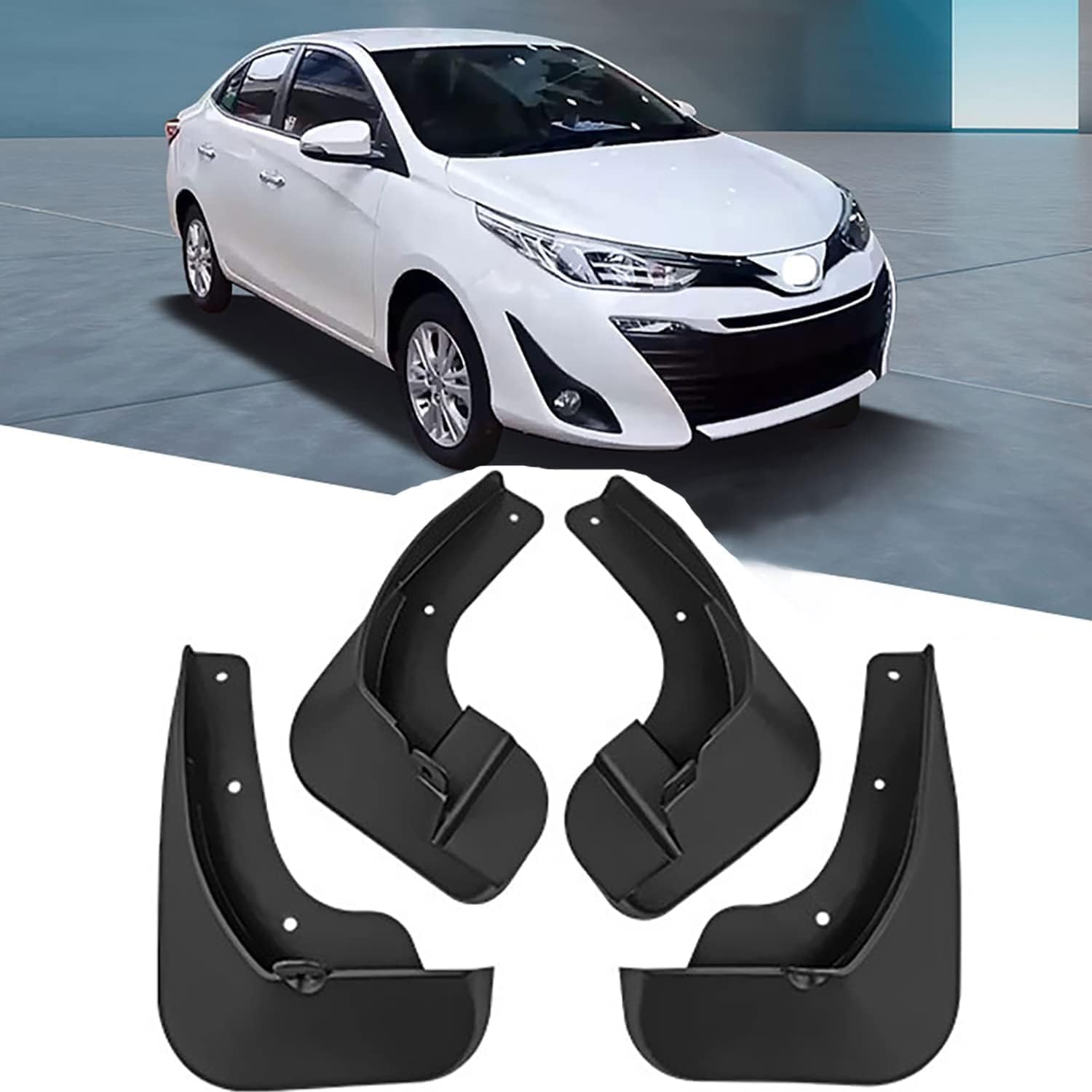 Schmutzfänger Kotflügel für Toyota VIOS 2019-2022 Spritzschutz Vorne Hinten Schutz Mudguard, Auto Spritzlappen Vorne Hinten Klappen zubehör. von DWGVRBC