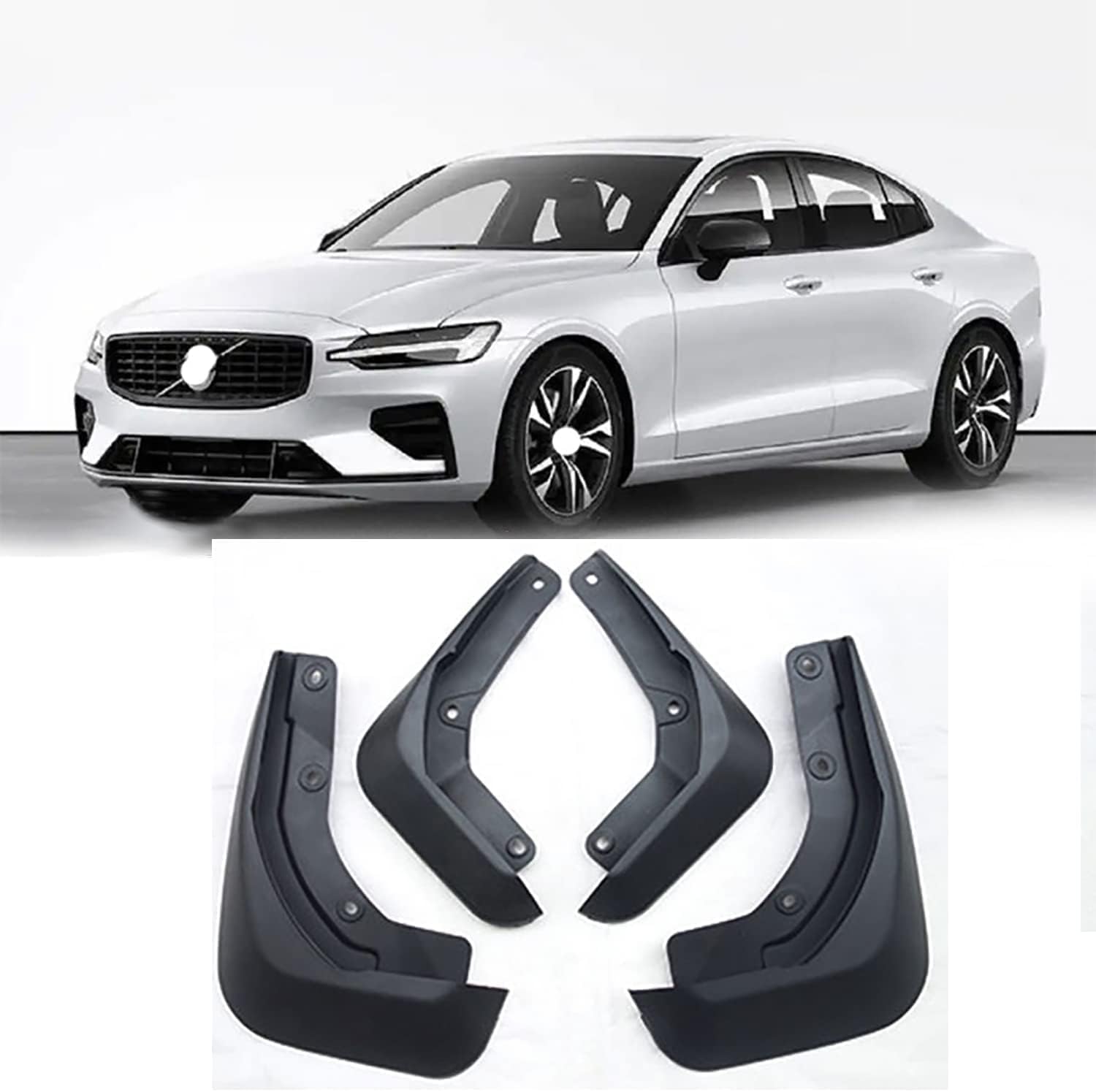 Schmutzfänger Kotflügel für Volvo S60 2020-2023 Spritzschutz Vorne Hinten Schutz Mudguard, Auto Spritzlappen Vorne Hinten Klappen zubehör. von DWGVRBC