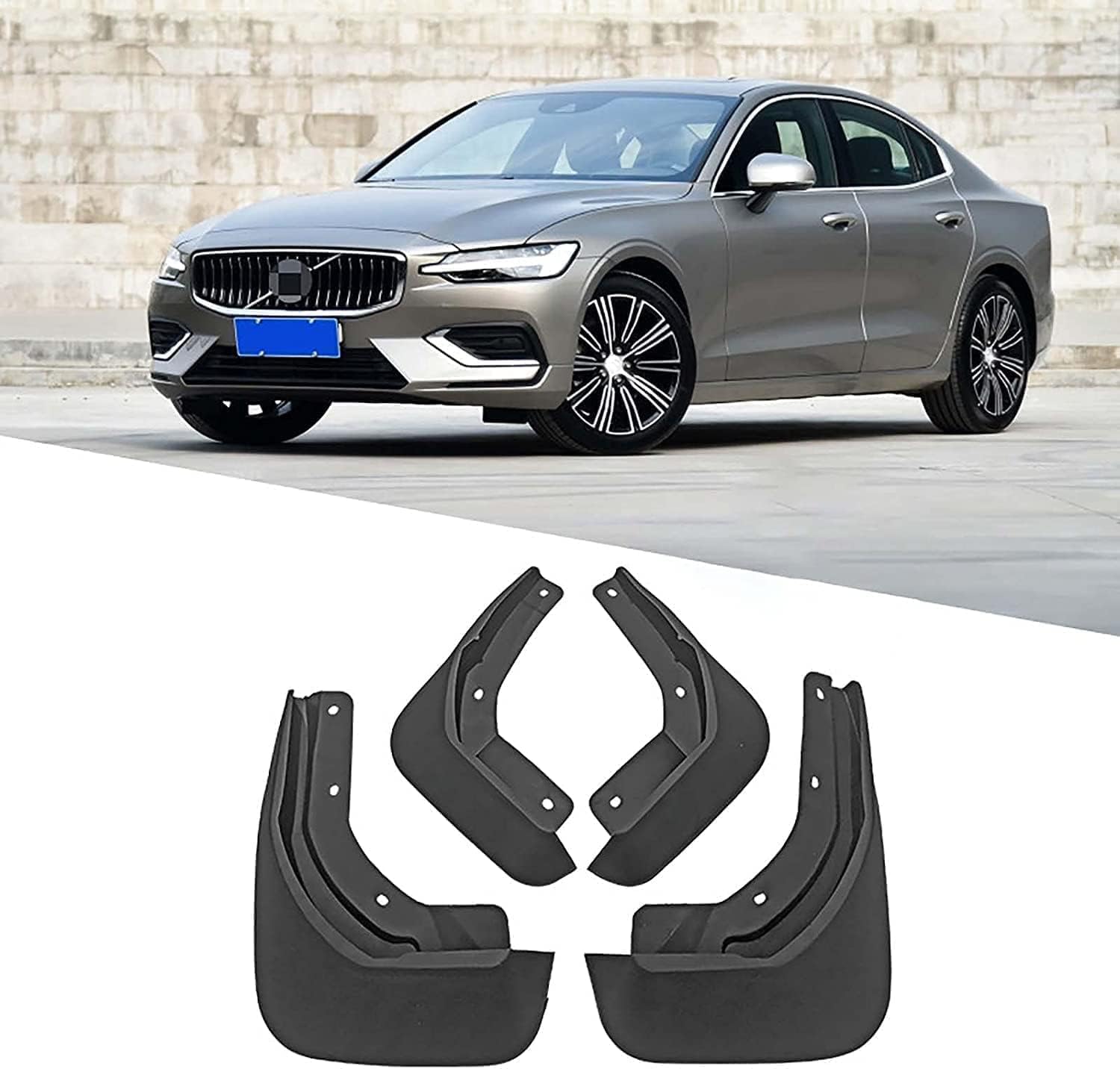 Schmutzfänger Kotflügel für Volvo S60 2020 Spritzschutz Vorne Hinten Schutz Mudguard, Auto Spritzlappen Vorne Hinten Klappen zubehör. von DWGVRBC