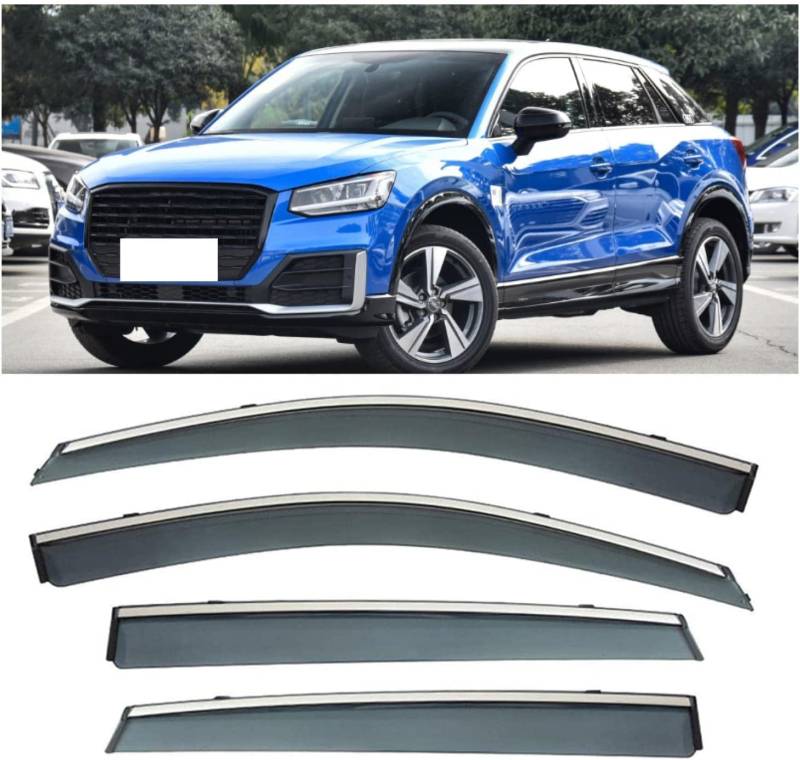 Windabweiser für Audi Q2 2018-2021, Windabweiser Regenabweiser, Auto Seitenfenster Visier Abweiser. von DWGVRBC