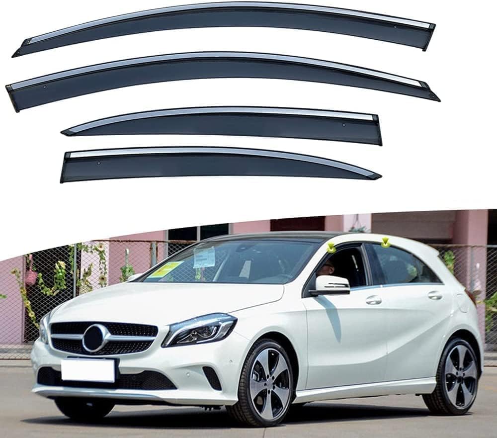 Windabweiser für Benz A Class W176 2013-2018, Windabweiser Regenabweiser, Auto Seitenfenster Visier Abweiser. von DWGVRBC