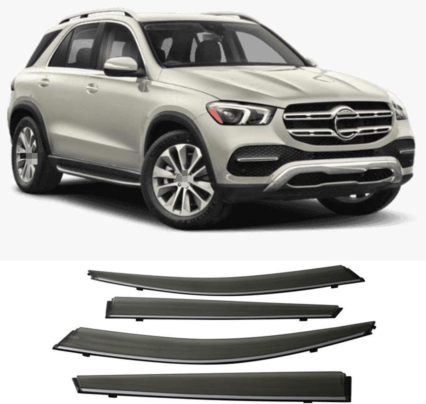 Windabweiser für Benz GLE GLE350 GLE450 2019-2022, Windabweiser Regenabweiser, Auto Seitenfenster Visier Abweiser. von DWGVRBC