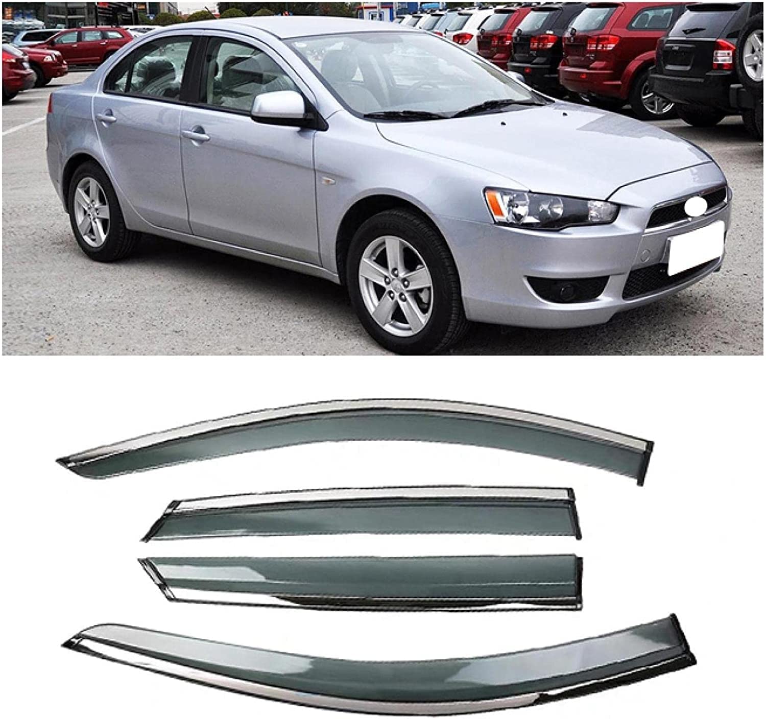 Windabweiser für Mitsubishi Lancer-ex 2010-2012, Windabweiser Regenabweiser, Auto Seitenfenster Visier Abweiser. von DWGVRBC