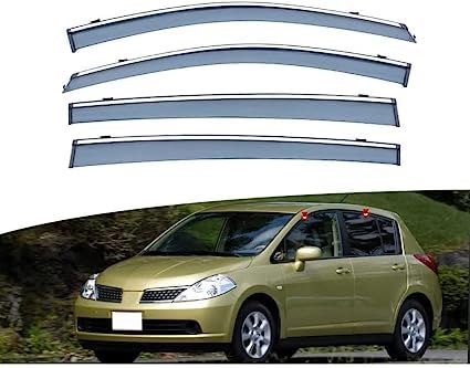 Windabweiser für Nissan Tiida 2005-2010, Windabweiser Regenabweiser, Auto Seitenfenster Visier Abweiser. von DWGVRBC