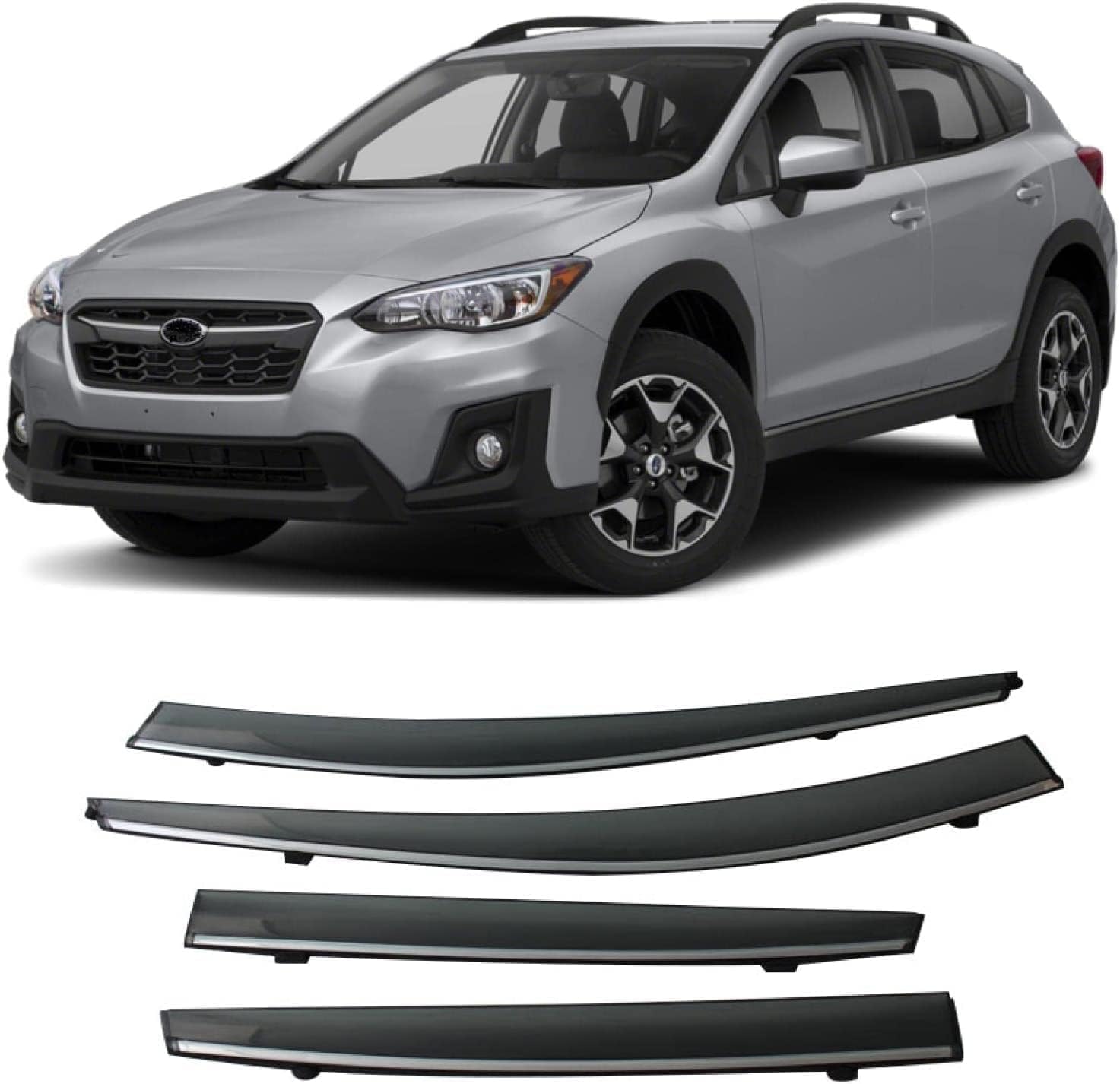 Windabweiser für Subaru XV Crosstrek 2018-2021, Windabweiser Regenabweiser, Auto Seitenfenster Visier Abweiser. von DWGVRBC