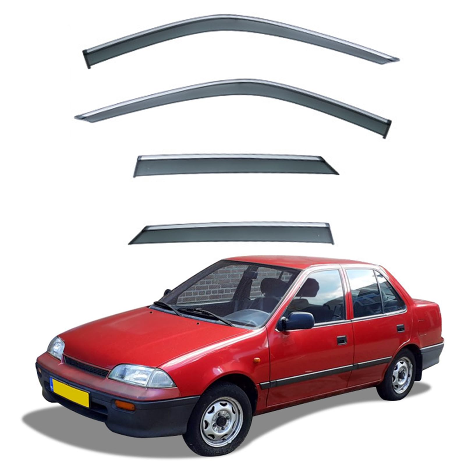 Windabweiser für Suzuki Swift 1988-2017, Windabweiser Regenabweiser, Auto Seitenfenster Visier Abweiser. von DWGVRBC