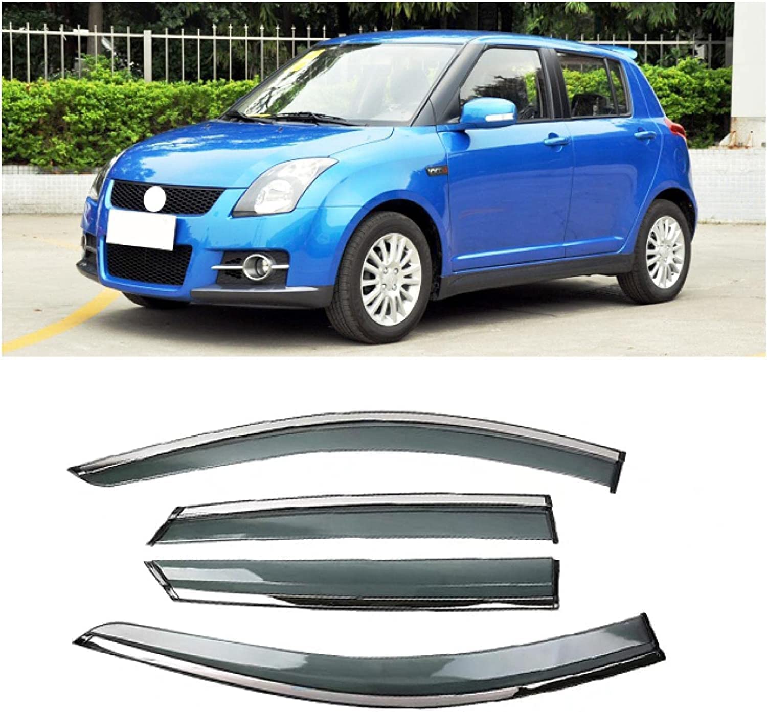 Windabweiser für Suzuki Swift 2011-2012, Windabweiser Regenabweiser, Auto Seitenfenster Visier Abweiser. von DWGVRBC