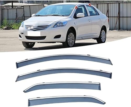 Windabweiser für Toyota Vios 2008-2013, Windabweiser Regenabweiser, Auto Seitenfenster Visier Abweiser. von DWGVRBC