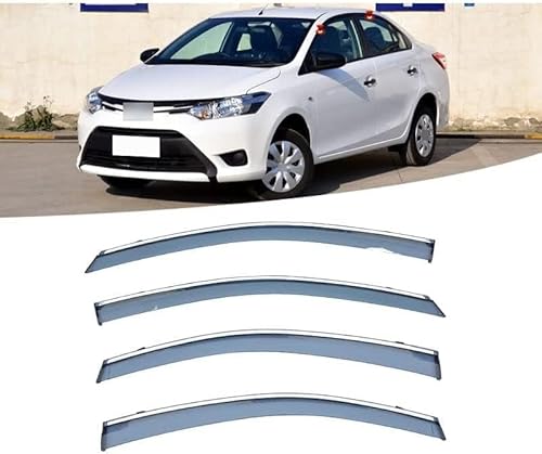 Windabweiser für Toyota Vios 2014-2022, Windabweiser Regenabweiser, Auto Seitenfenster Visier Abweiser. von DWGVRBC