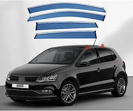 Windabweiser für VW Polo Hatchback 2011-2018, Windabweiser Regenabweiser, Auto Seitenfenster Visier Abweiser. von DWGVRBC