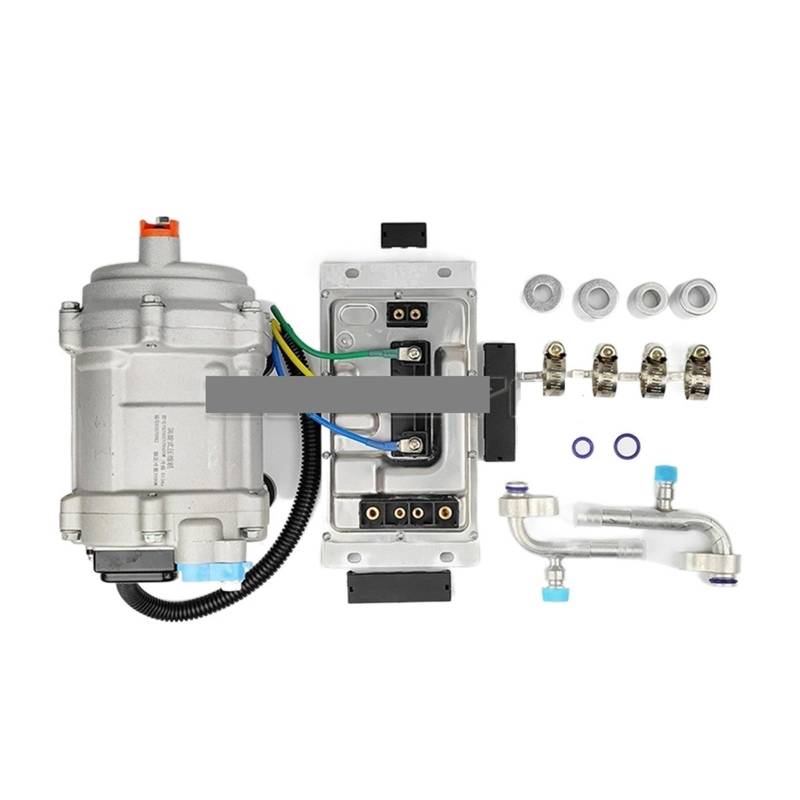 DWPTS A/C Elektrischer Kompressorsatz Energiemodifizierter elektrischer Kompressor Kompatibel for Auto-LKW-Bus-Traktor-Shop Automobil-Klimaanlage(24V Split Compressor) von DWPTS