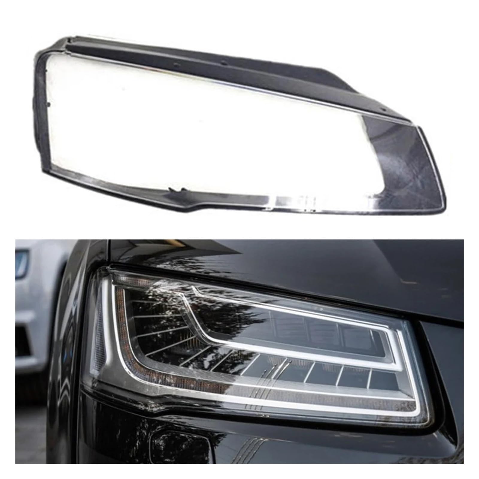 DWPTS Auto Ersatz Frontglas Objektiv Lampenschirm Shell kompatibel for Audi A8 A8L D4 2014 2015 2016 2017 Transparente Lichthülle Scheinwerferabdeckung(Right-01) von DWPTS